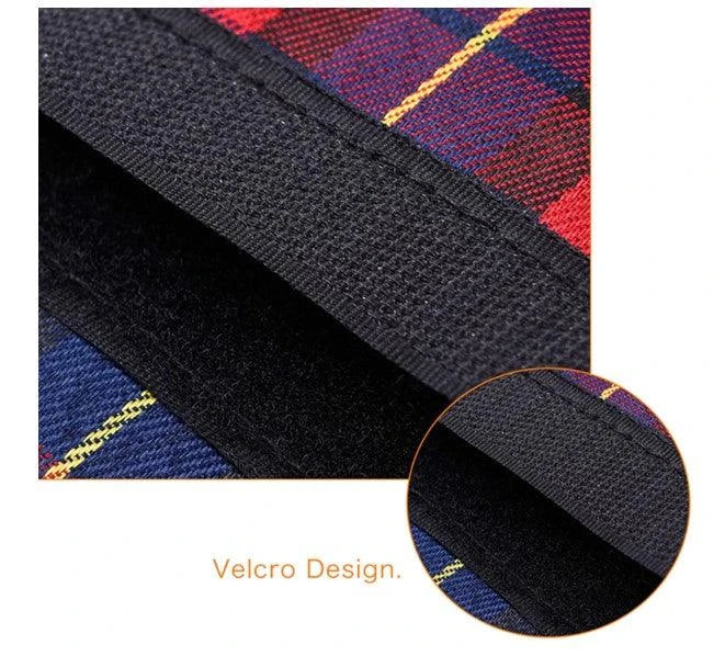 Stylish plaid pattern car seat cover for dogs, made of durable nylon to protect car upholstery