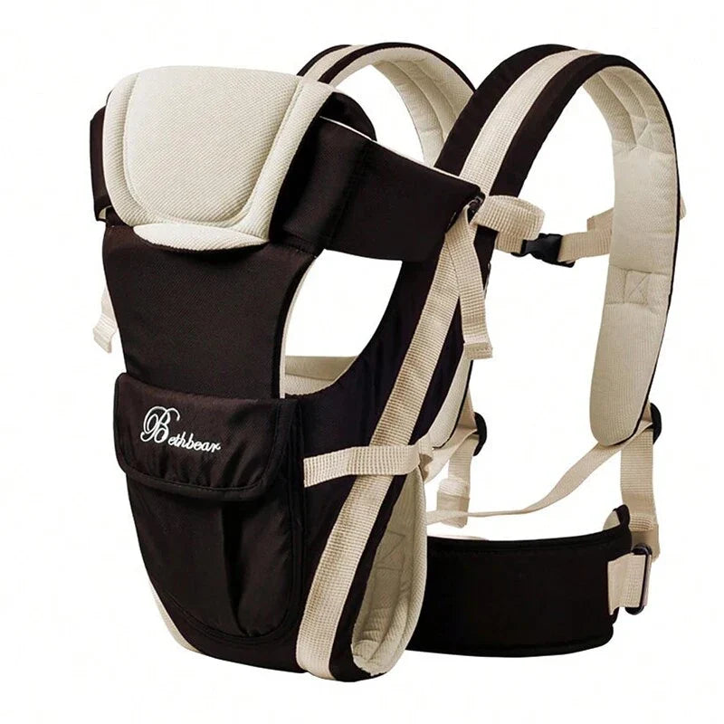 Premium baby carrier backpack with four carrying positions, adjustable straps, and ergonomic support for hands-free parenting