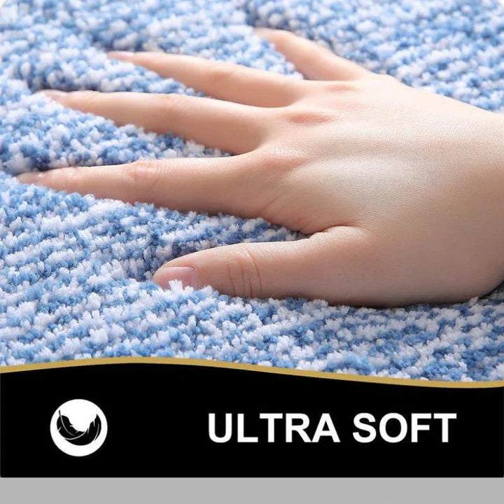 Luxury Microfibre Bathroom Mat with High-Density Memory Foam Core and Fast-Absorbing Coral Velvet Microfibre