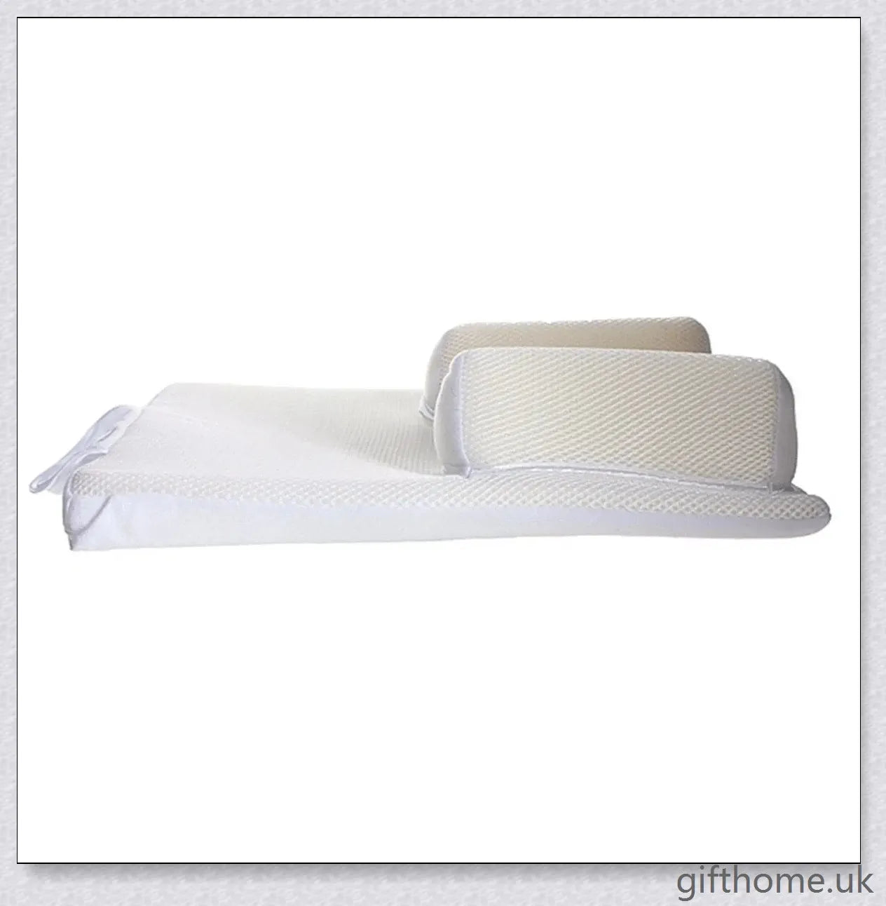 Premium Baby Sleep Positioner & Anti-Roll Pillow with elevated head design and breathable mesh material