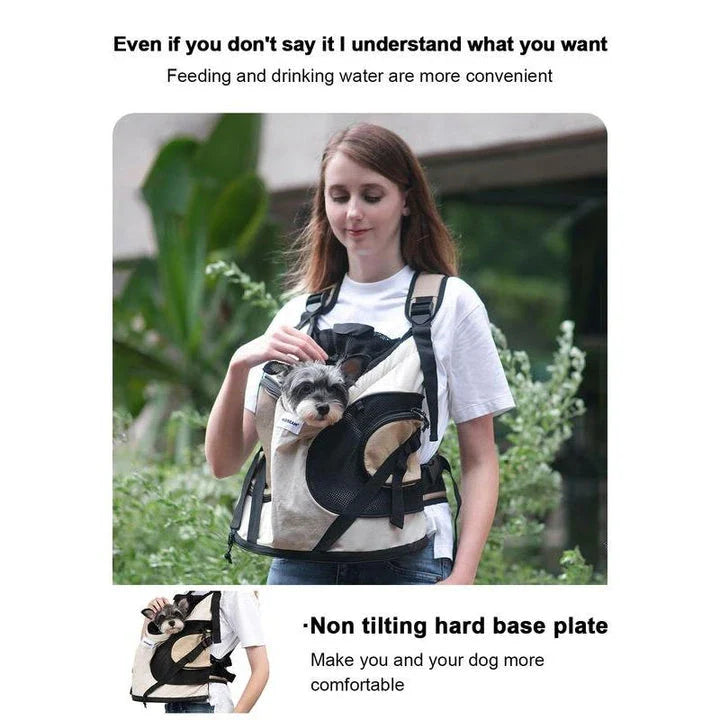 Lightweight, breathable pet sling backpack made of premium nylon and mesh, designed for small dogs and cats