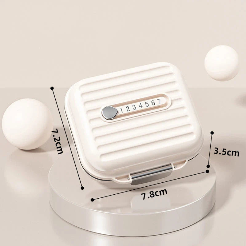 Premium waterproof weekly pill organiser with seven secure compartments for organised medication management