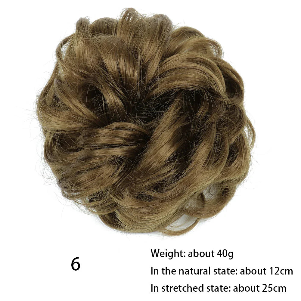 Messy Chignon Donut Hair Bun Pad in Fawn Brown, a versatile hair accessory that provides effortless elegance