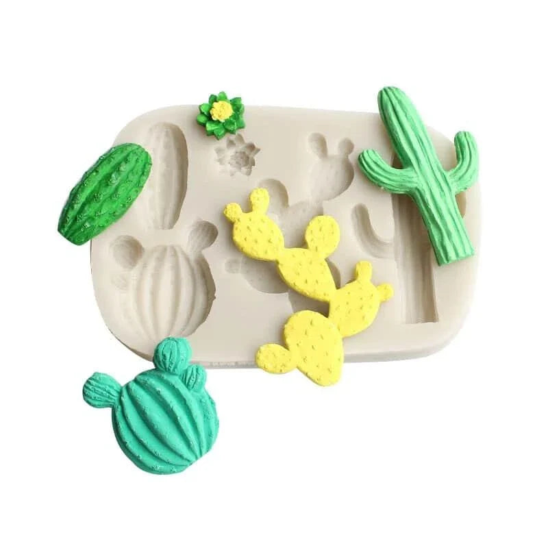 Premium silicone cactus-shaped baking mould for creating unique and creative desserts and treats