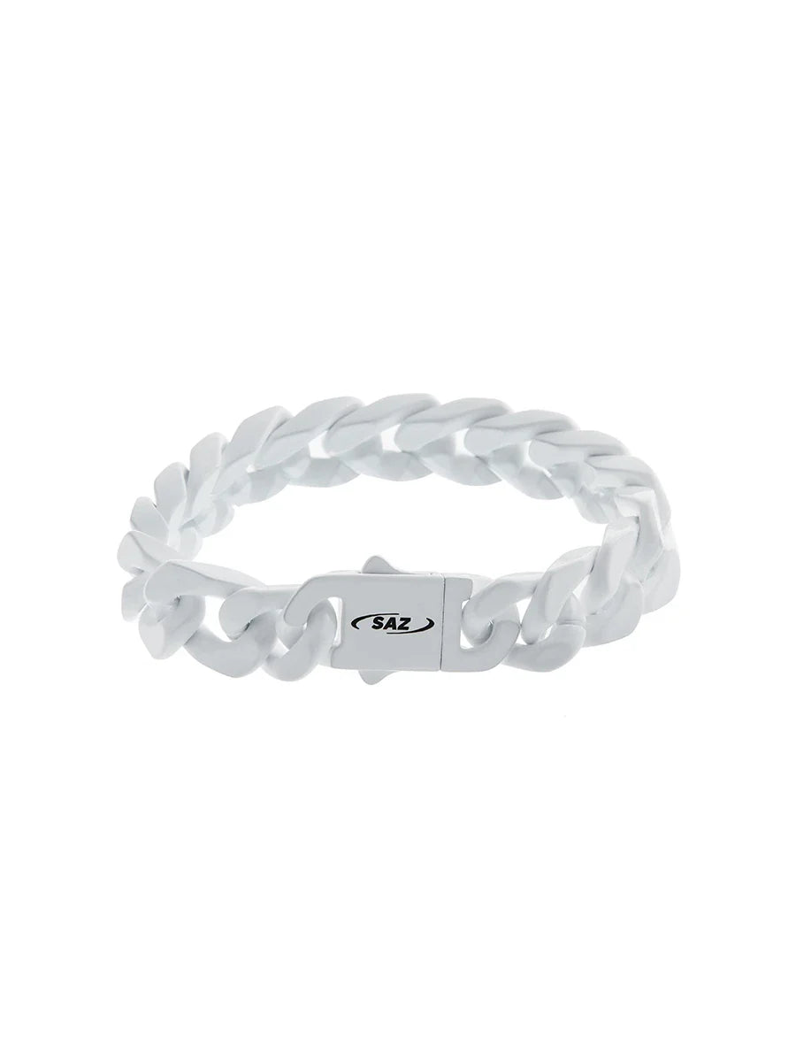 Premium Black Cuban Link Bracelet with Distinctive 3D Buckle - Durable Titanium Steel Construction, Adjustable Size, Eye-Catching Design