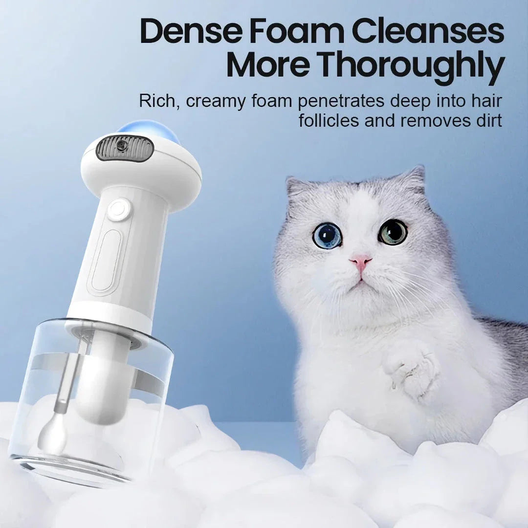 Premium Automatic Pet Foam Dispenser for hassle-free, cordless pet grooming with large capacity and versatile shampoo compatibility