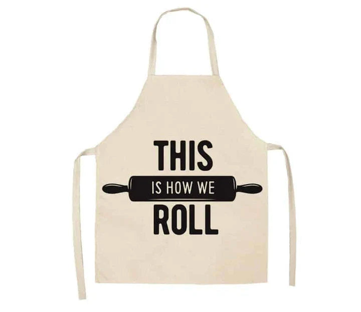 Premium Cotton and Linen Apron in Blue, Green, Grey, and White colors for the modern British kitchen