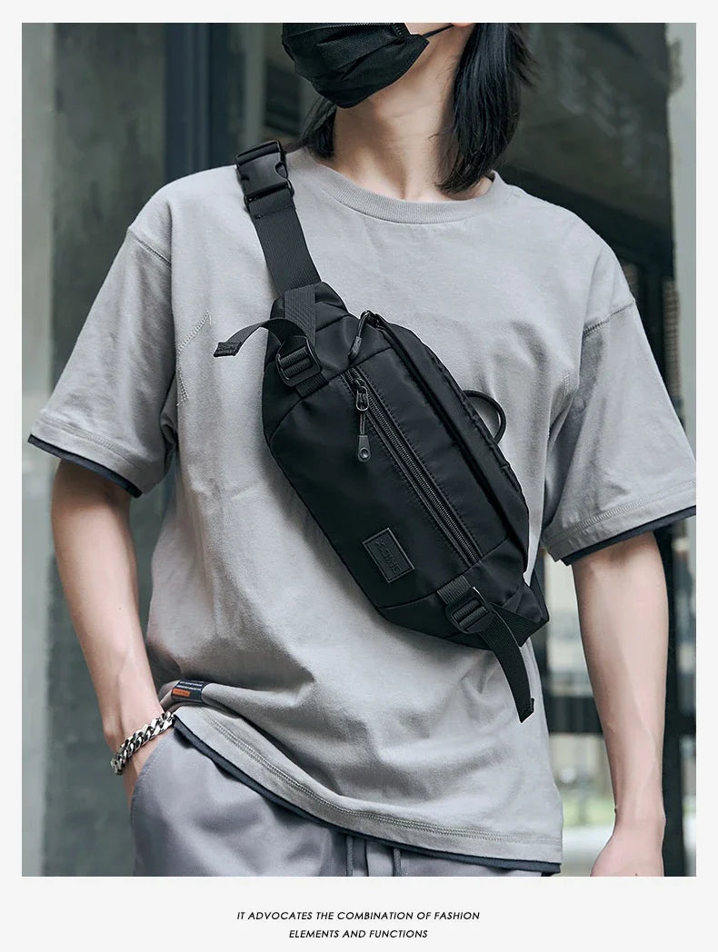 Versatile gents' casual shoulder bag made of premium Oxford cloth with multiple pockets and adjustable strap for organisation and comfort