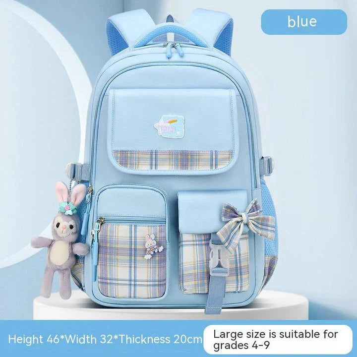 Charming children's backpack with cartoon design, ample capacity, and lightweight nylon construction