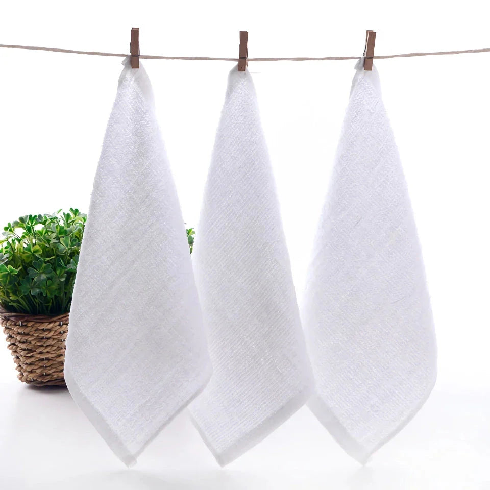 Premium British cotton hand towels in a pack of 10, offering superior softness, absorbency, and durability for various household and commercial uses.