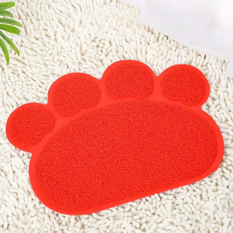 Anti-Slip Pet Mat with Charming Cat Paw Design for Cats and Dogs