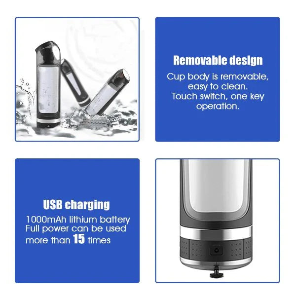 Premium Hydrogen-Rich Water Cup with Innovative Hydrogen Oxygen Separation Technology, Durable Polycarbonate Construction, and Comfortable Drinking Experience