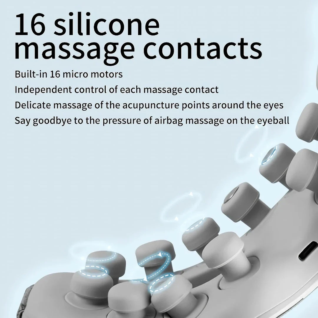 Premium electric eye massager with hot compress and Bluetooth music for relaxation and rejuvenation