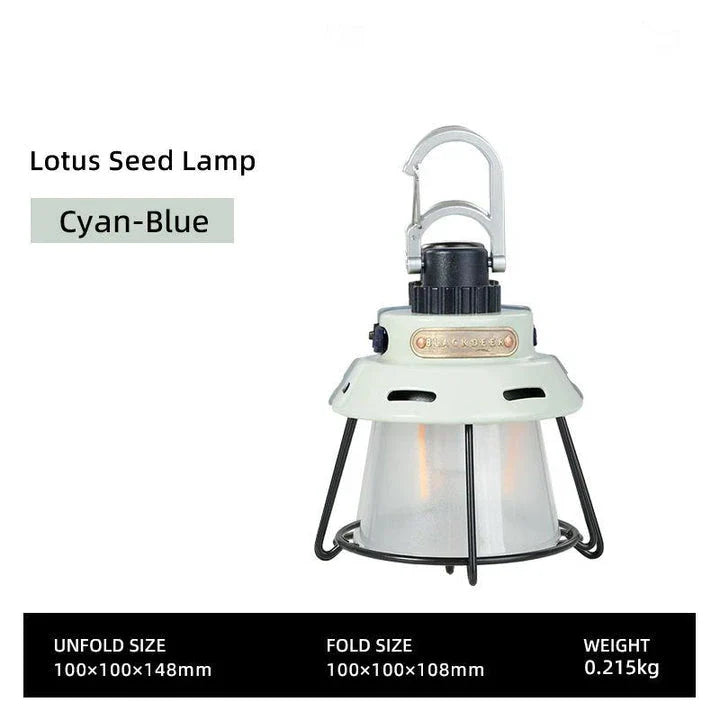 Portable Camping Light with four-level lighting, magnetic attachment, and convenient hook for versatile outdoor illumination