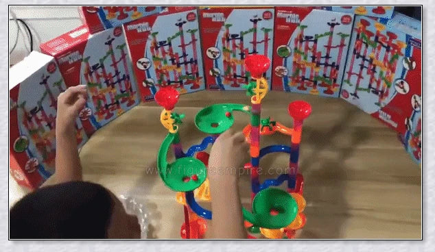 Marble Run Sets for Kids - 105 Piece Marble Race Track and Maze Game