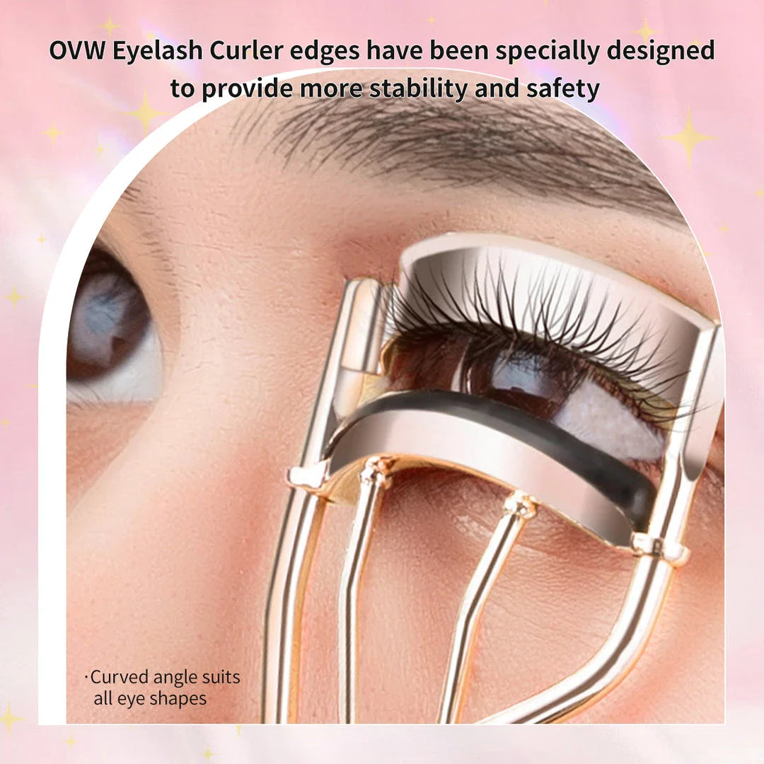 OVW 1PCS Eyelash Curler Clip in rose gold, designed for effortlessly curled and volumized lashes
