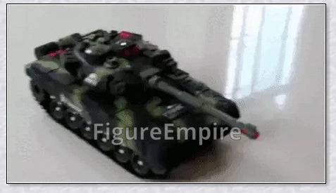 Remote-controlled military tank with flexible tracks, realistic sound effects, and firing simulation for thrilling battles and outdoor adventures