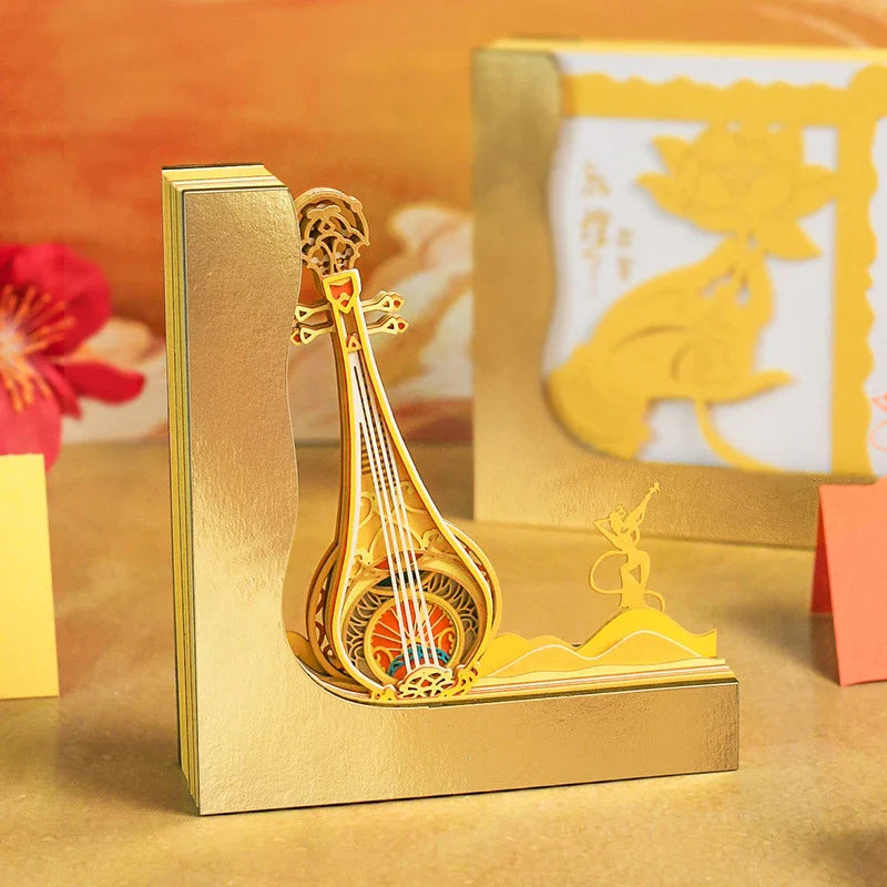 GiftHome UK Charming Desktop Paper Sculpture: Three-Dimensional Notepad