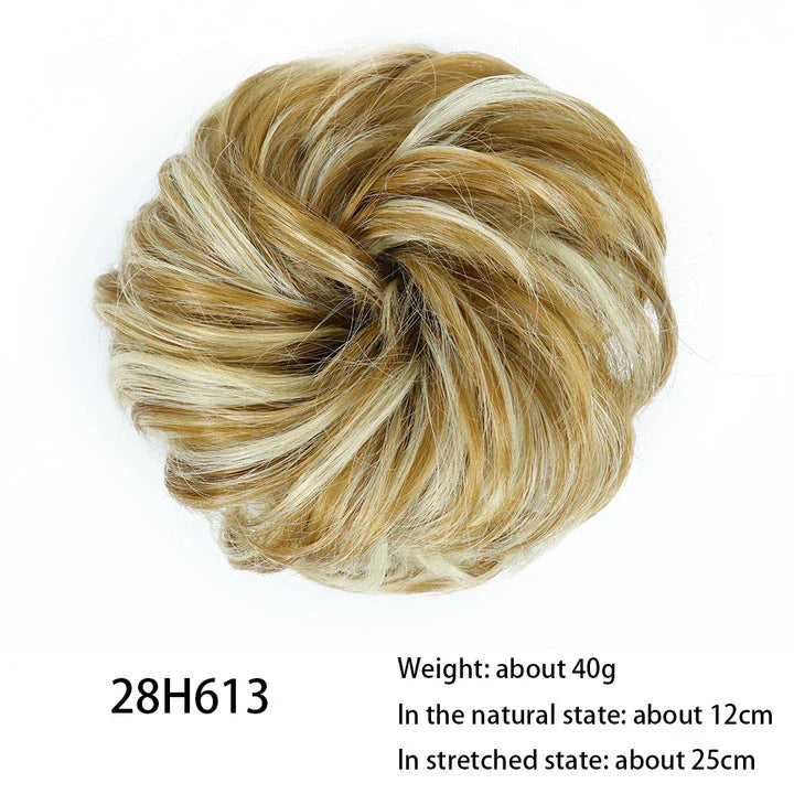 Messy Chignon Donut Hair Bun Pad in Fawn Brown, a versatile hair accessory that provides effortless elegance
