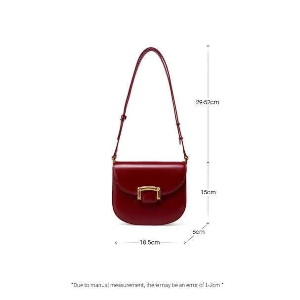 Premium high-end British wedding shoulder bag in brown, with a unique saddle shape design and hardwearing leather exterior