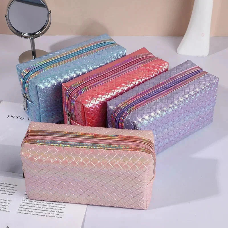 Premium waterproof cosmetic bag with stylish candy-coloured designs, perfect for British travellers