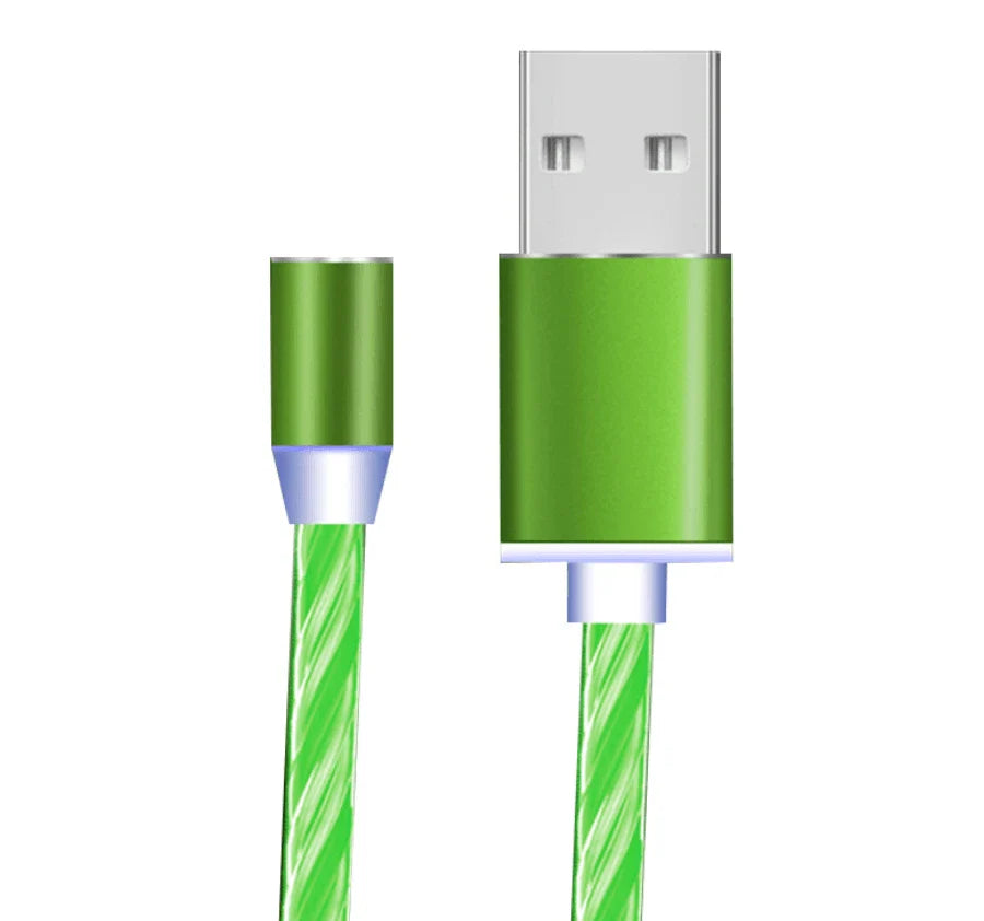 Stylish magnetic charging cable for iPhone, Android, and Type-C devices with premium aluminium alloy construction and fast 2.1A charging