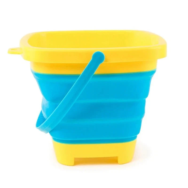 Collapsible Silicone Beach Bucket for Kids - Portable and Durable Summer Essential