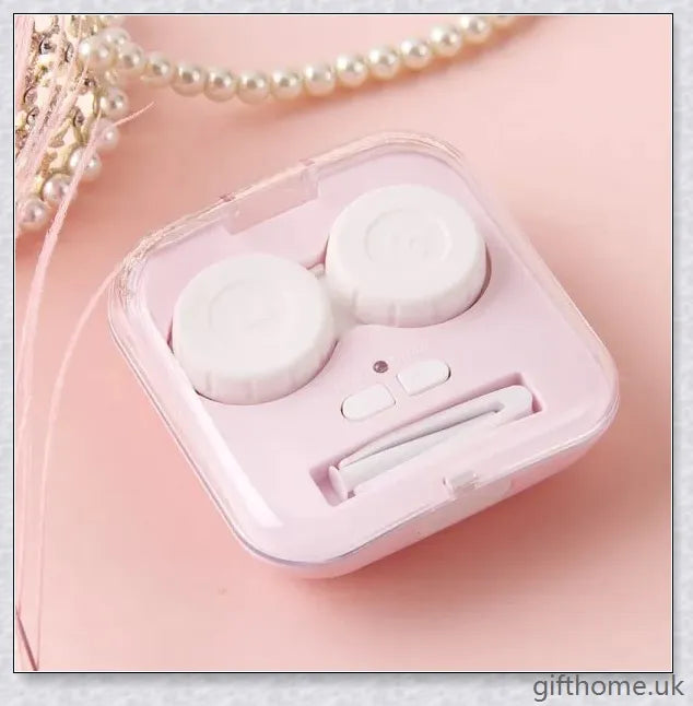 Automatic contact lens cleaning device with vibration technology for hassle-free lens care