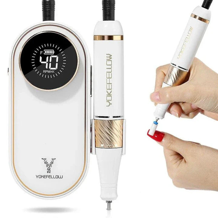 Professional-Grade Cordless Nail Drill Machine with 40,000 RPM Speed and HD Display for Salon-Quality Nail Care
