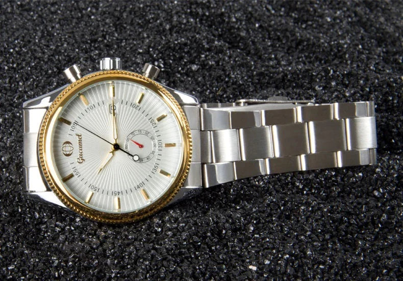 Premium British-made steel-belt business watch with a classic, elegant design