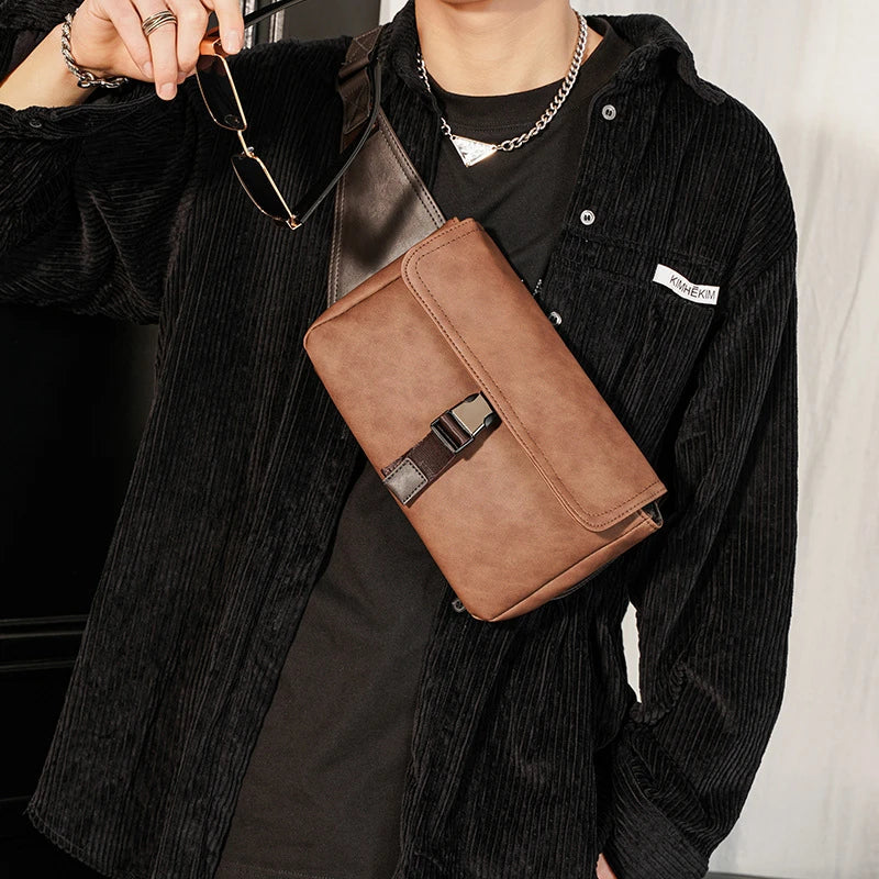 Premium quality large capacity shoulder bag in sleek black colour with latch closure and interior pockets, perfect for modern British lifestyle