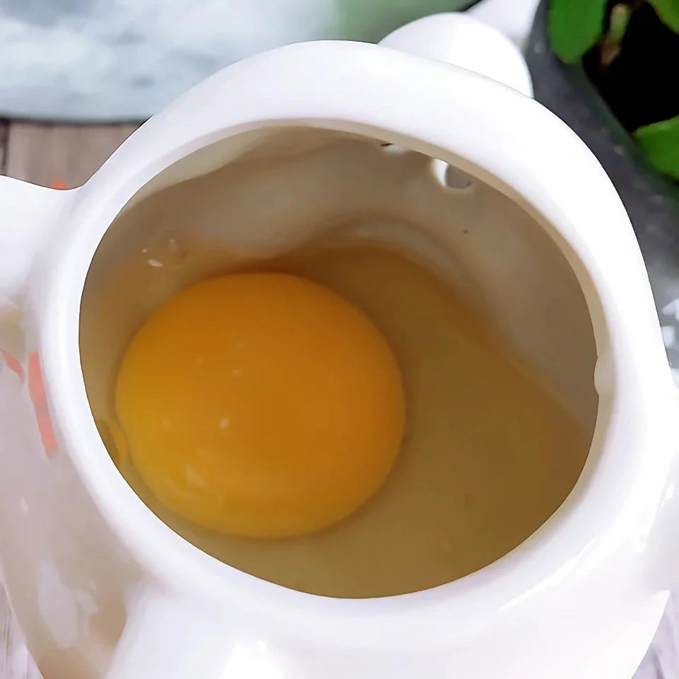 Ceramic Big Nose Egg Separator, a quirky and practical kitchen tool for effortless egg separation
