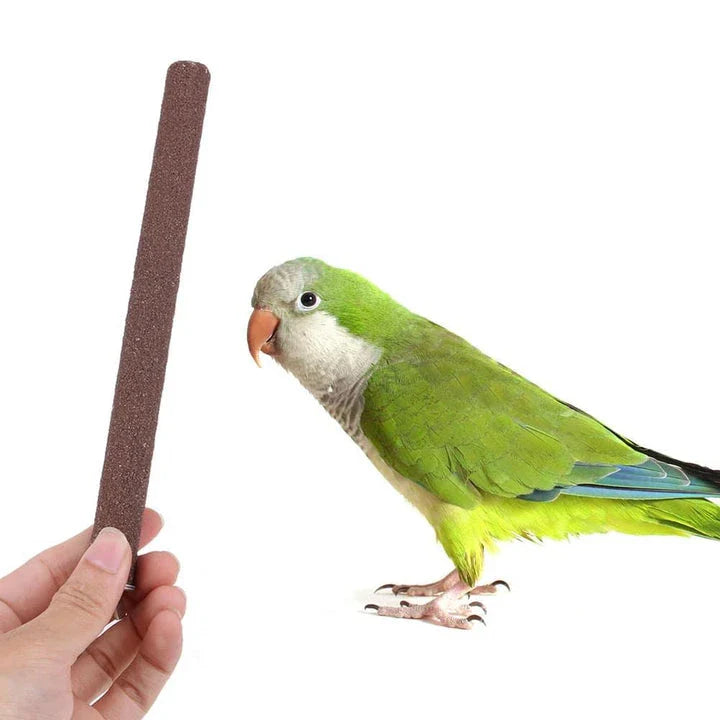Premium bird chew and grind toy made of wood and metal, designed to promote natural chewing and grinding behaviours in pet birds