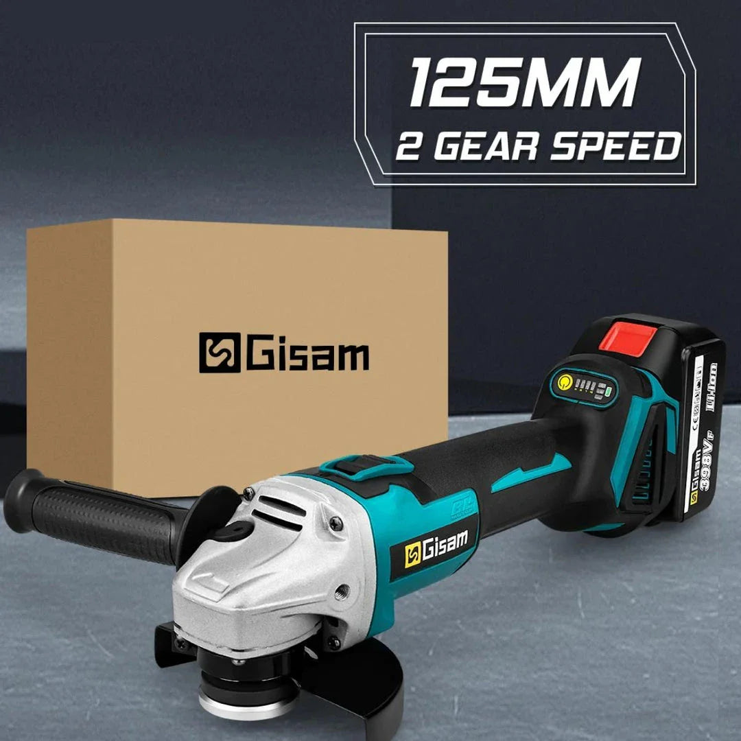 18V 125mm Cordless Angle Grinder with Brushless Motor for Polishing and Cutting Tasks