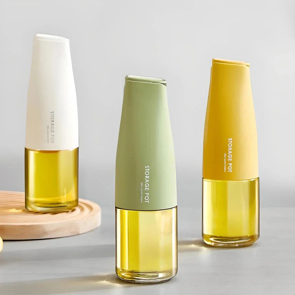 Automatic Leak-Proof Glass Oil Pot - Elegant and Mess-Free Kitchen Companion