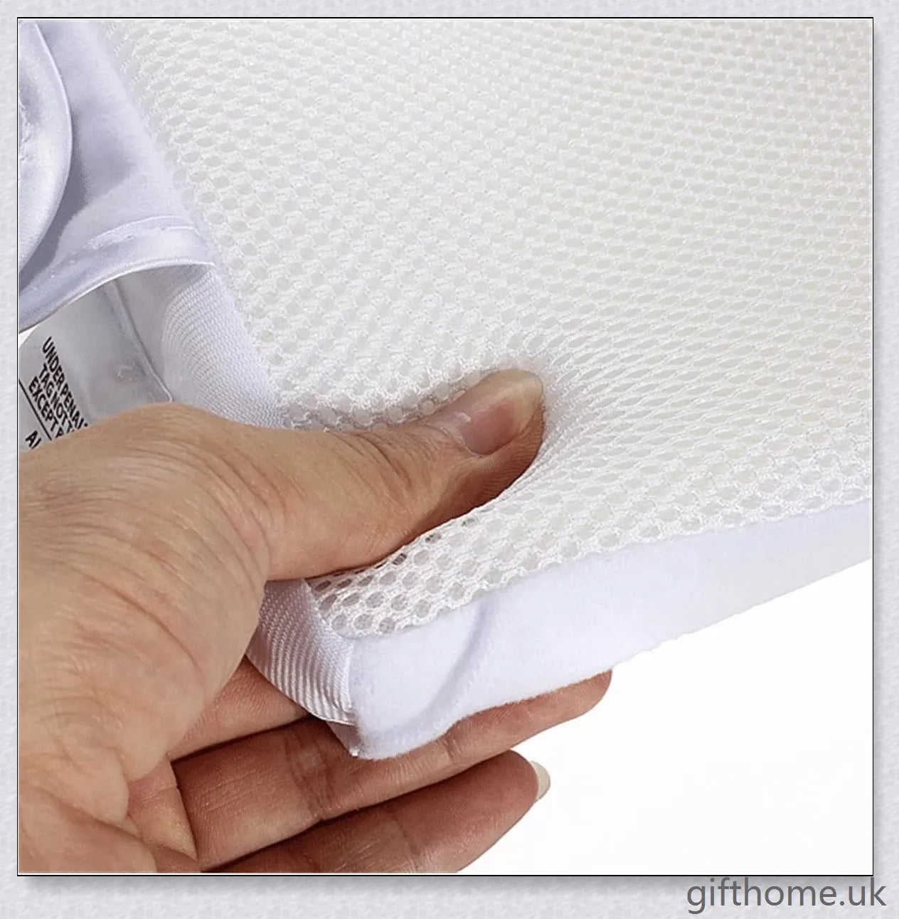 Premium Baby Sleep Positioner & Anti-Roll Pillow with elevated head design and breathable mesh material