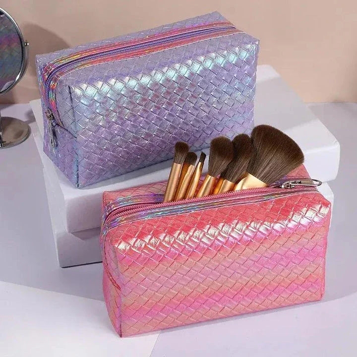 Premium waterproof cosmetic bag with stylish candy-coloured designs, perfect for British travellers
