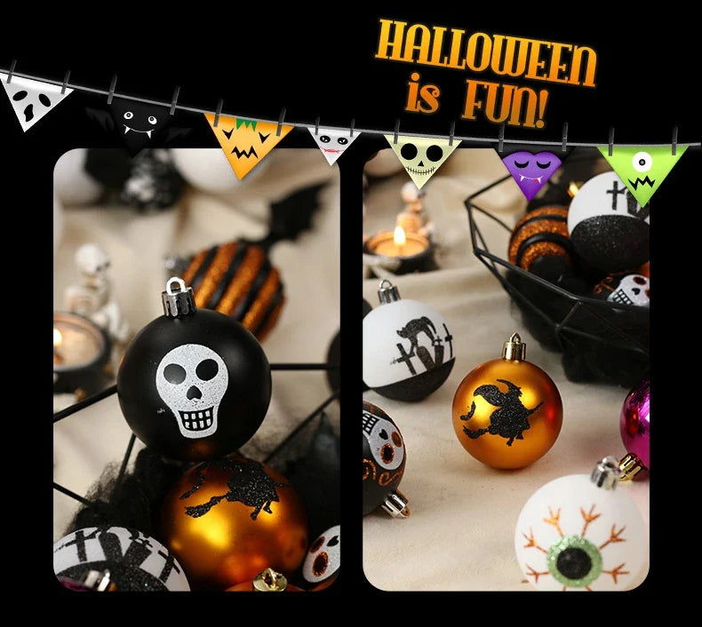 Handcrafted painted ghost pendants in a versatile design for Halloween decor and parties
