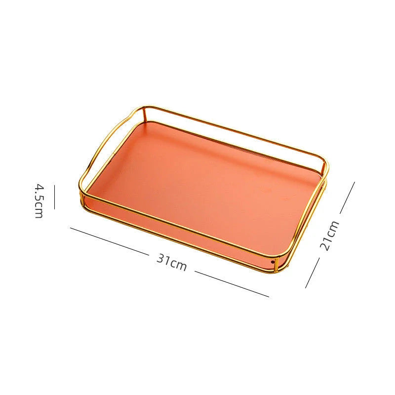 Premium household tea tray made of iron with versatile storage for cups, saucers, and everyday items in a range of stylish colours.