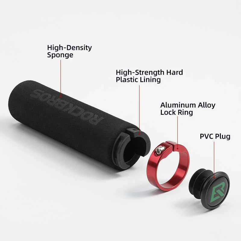 Lightweight bicycle grips with premium materials and anti-skid design for comfortable, controlled rides