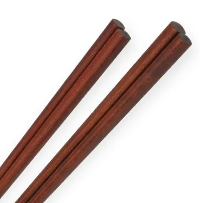 A set of four high-quality wooden chopsticks in a sleek, Japanese-inspired design