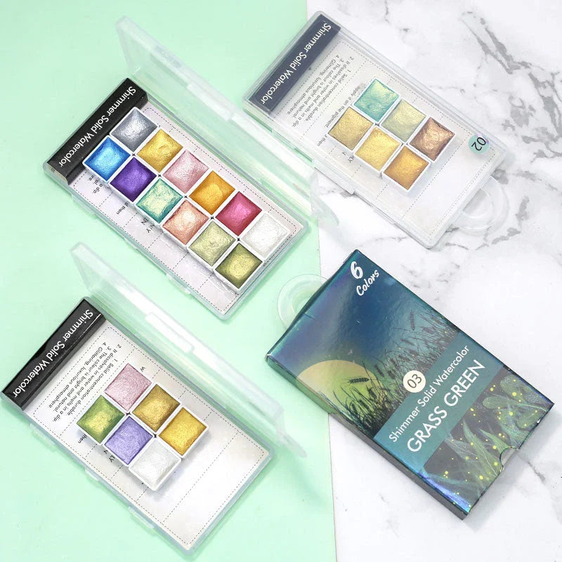 Sparkling iridescent, holographic, and chameleon nail art powder in various vibrant colours