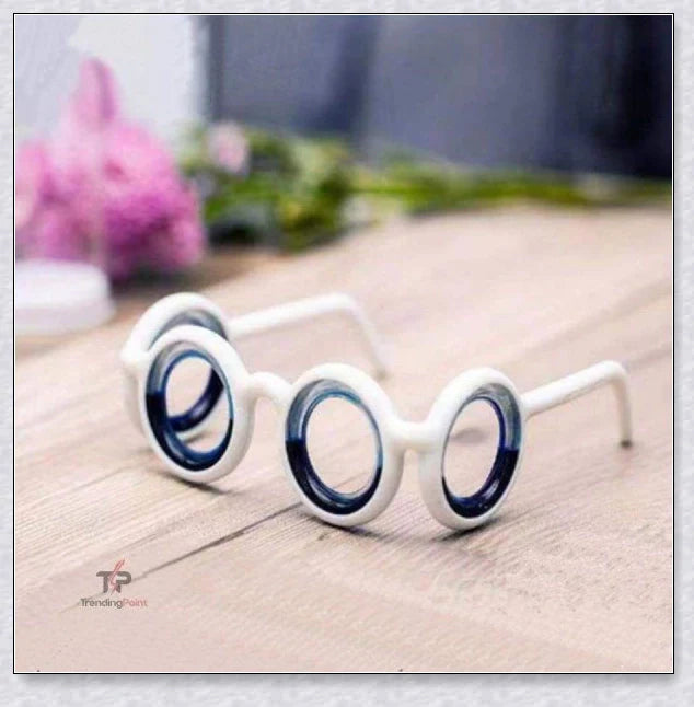 Anti-Motion Sickness Glasses with Boarding Ring technology for relief from nausea, dizziness, and vertigo during travel by car, boat, or plane