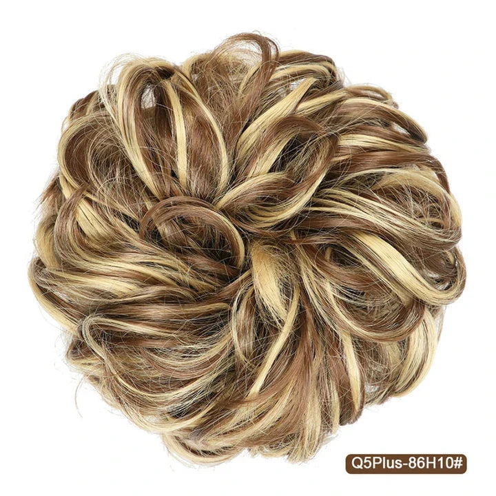 Messy Chignon Donut Hair Bun Pad in Fawn Brown, a versatile hair accessory that provides effortless elegance