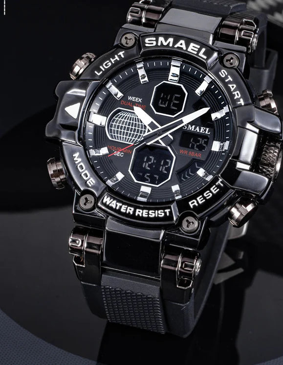 Premium sports fitness watch with alloy casing, high-definition dial, and customizable strap for active British gentlemen