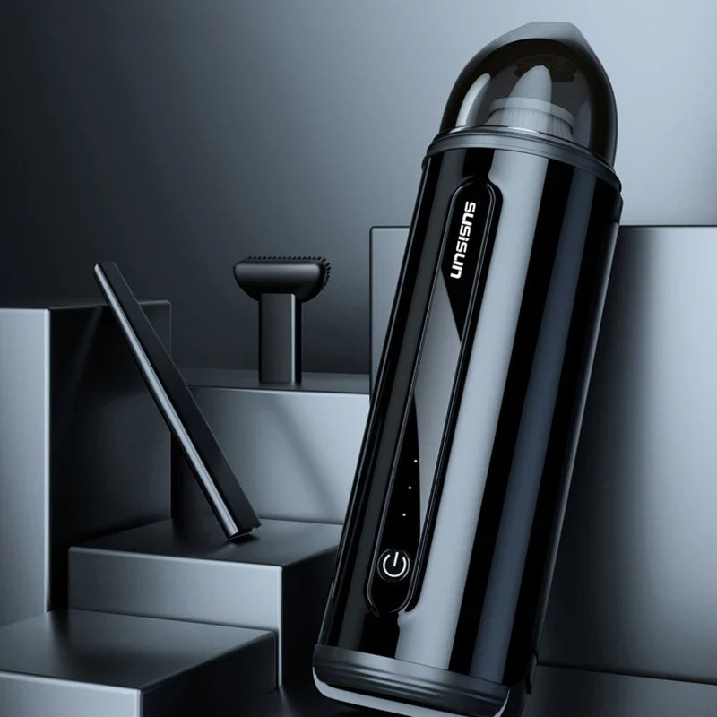 Powerful cordless car vacuum cleaner with high suction power and compact design