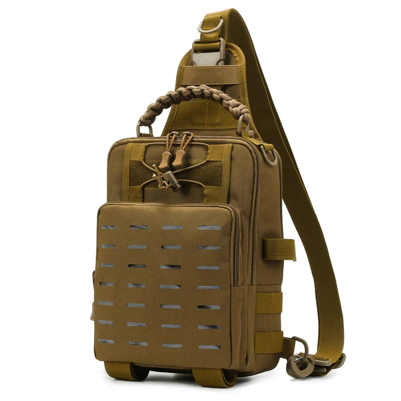 Versatile crossbody backpack with multiple compartments and adjustable straps for outdoor adventures