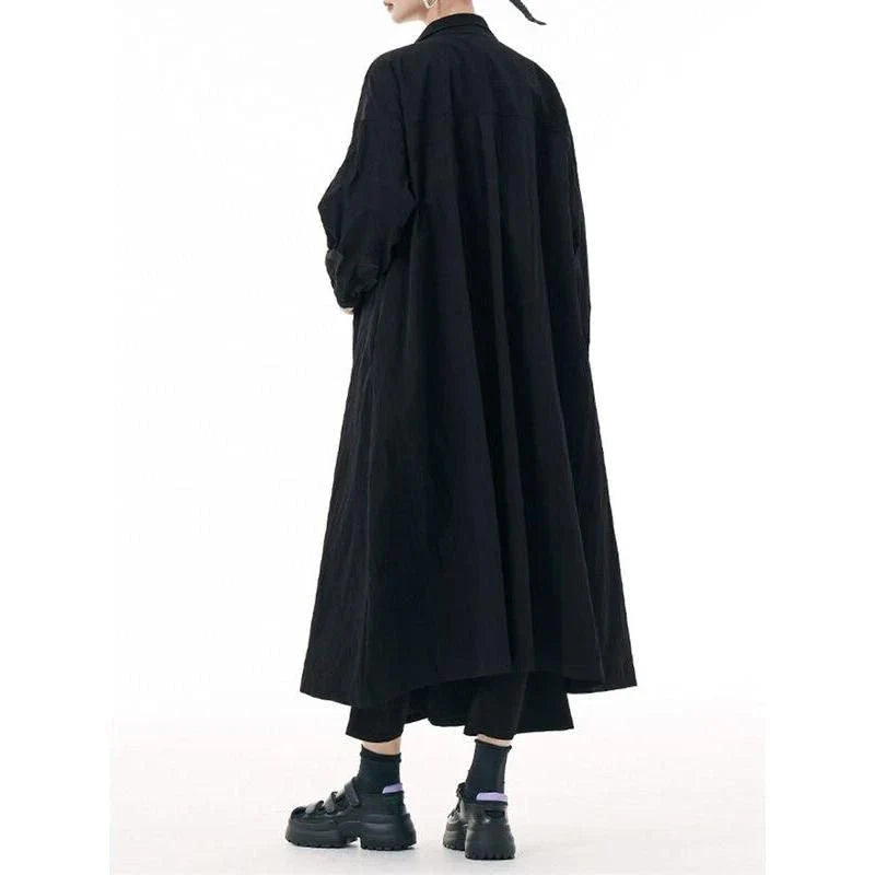 Stylish army green trench coat with mandarin collar, zipper closure, and functional pockets for practical and fashionable all-season wear.