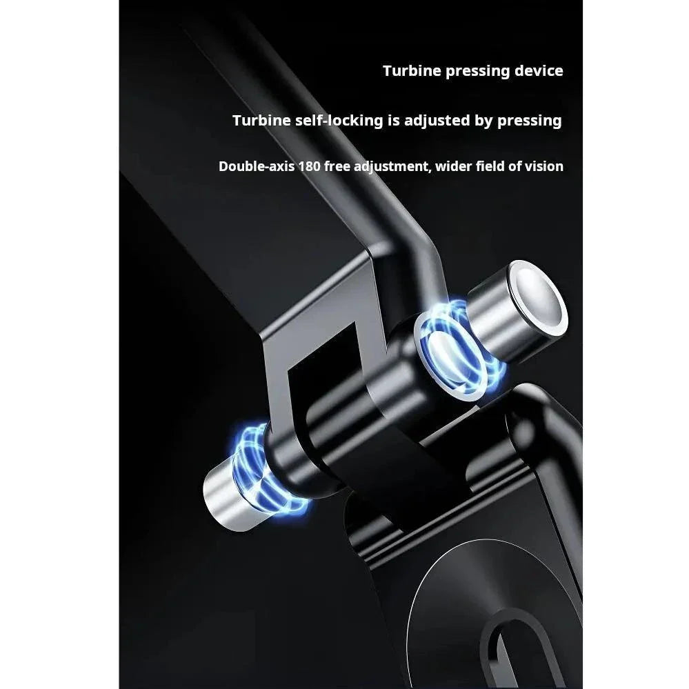 Premium 360-degree adjustable car phone holder for rearview mirror, featuring a durable and versatile design for secure smartphone mounting