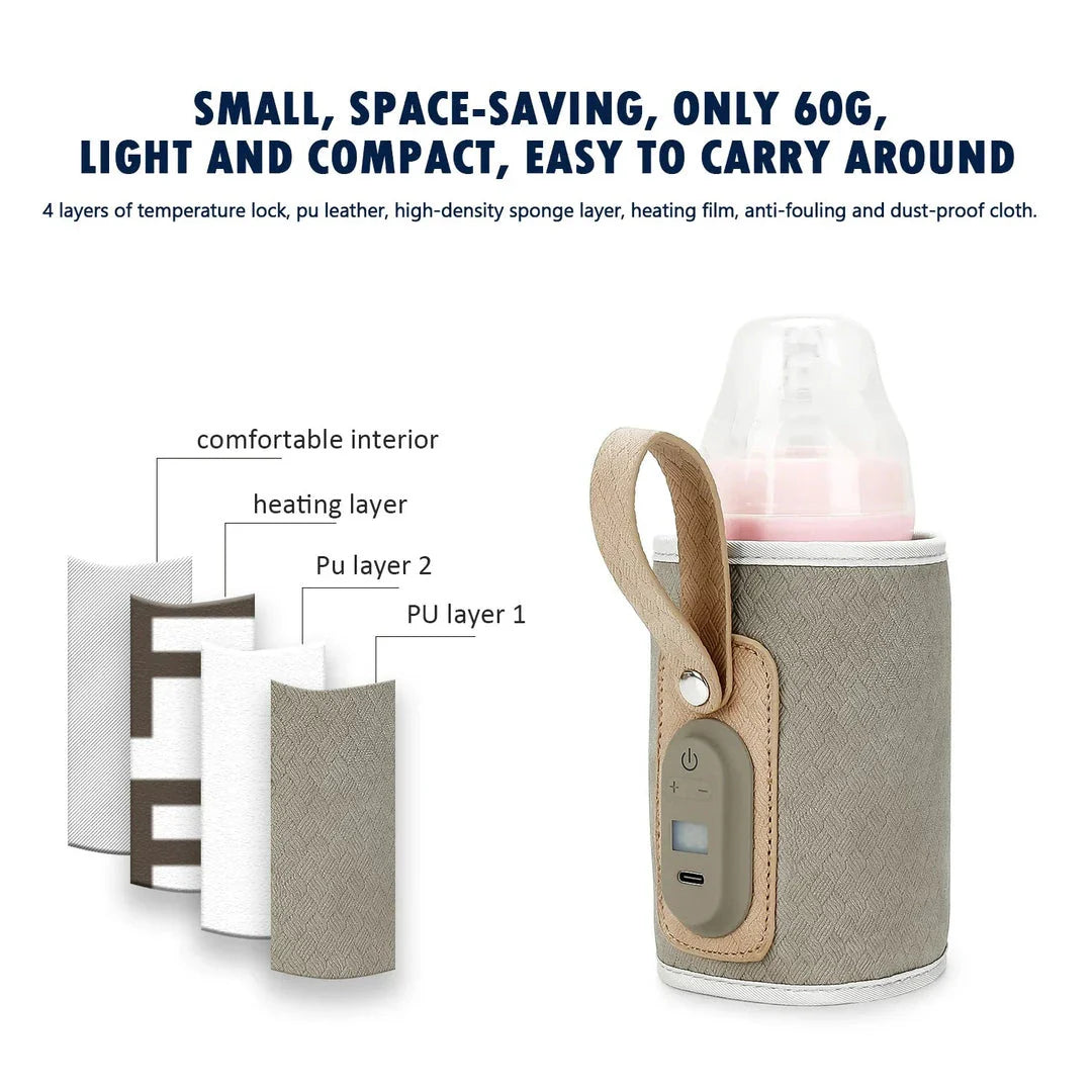 Premium portable baby bottle warmer with adjustable temperature control and smart insulation for convenient feedings on the go